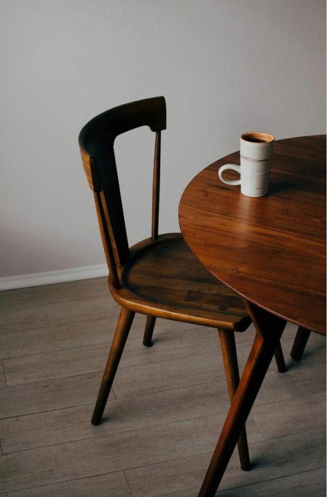 Dining table close detail